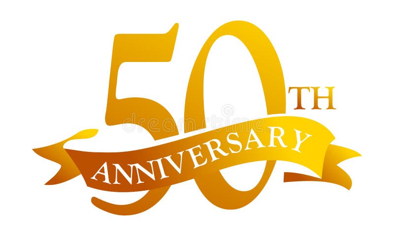 50 de Verjaardag van het jaarlint vector illustratie 50 de Verjaardag van het jaarlint vector illustratie