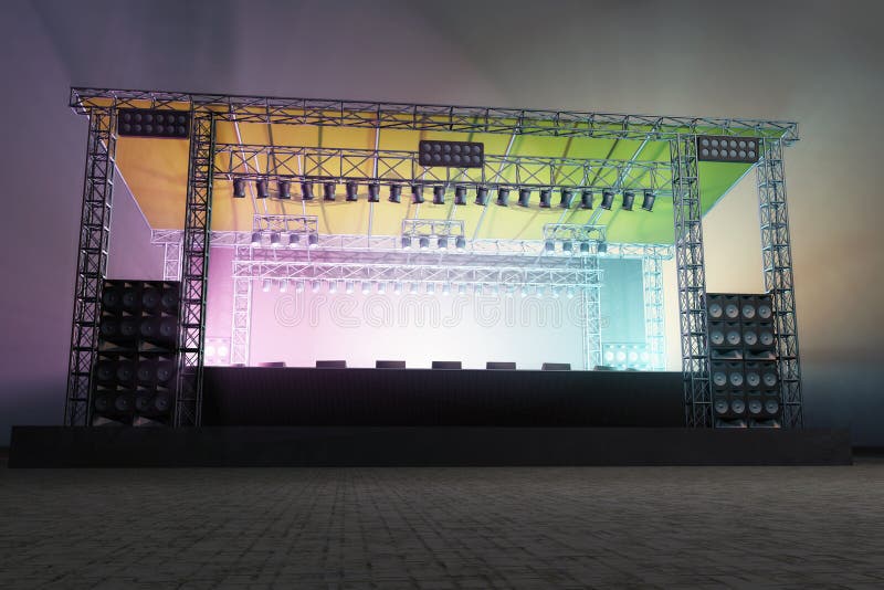 De verlichting van het stadium stock foto De verlichting van het stadium stock foto