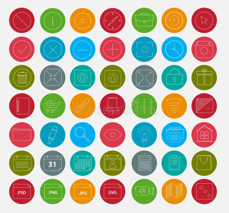 49 de verse Reeksen van het kleurenpictogram voor Ontwikkelaars en Ontwerpers vector illustratie 49 de verse Reeksen van het kleurenpictogram voor Ontwikkelaars en Ontwerpers vector illustratie