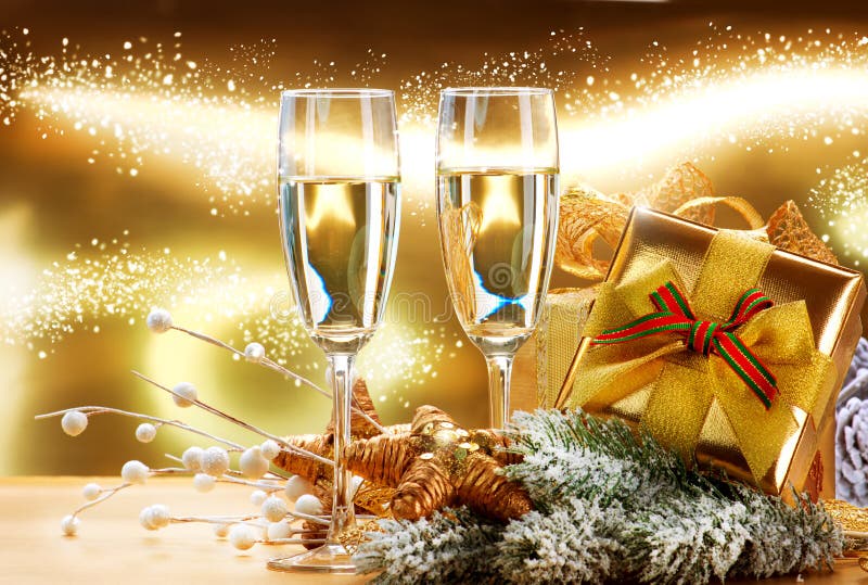 De Viering van het nieuwjaar en van Kerstmis stock afbeelding De Viering van het nieuwjaar en van Kerstmis stock afbeelding