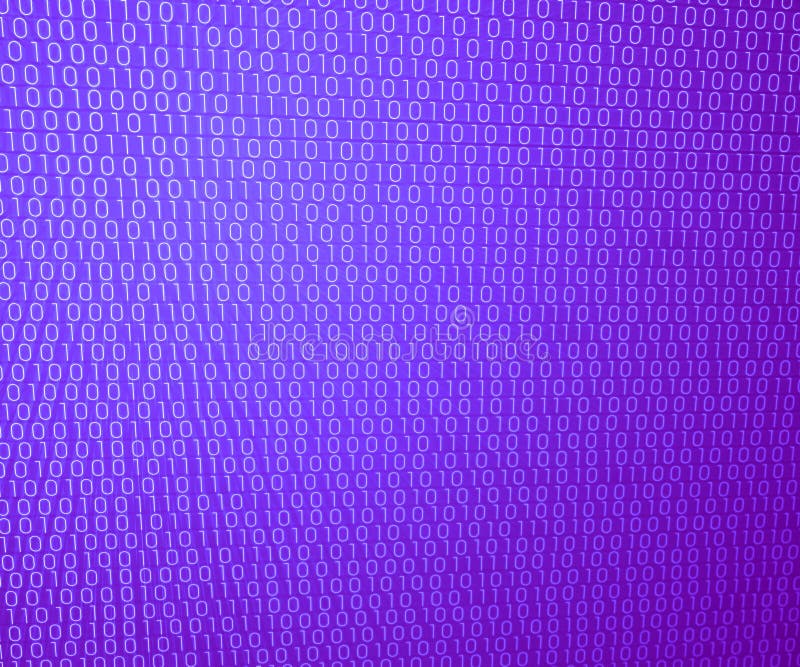 Tech Violet Binary Wall Background. Tech Violet Binary Wall Background