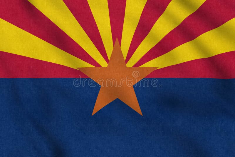 De Vlag die van de V.S. van Arizona zacht in de wind golven jpg vector illustratie De Vlag die van de V.S. van Arizona zacht in de wind golven jpg vector illustratie