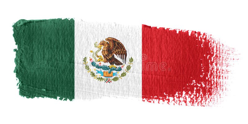 Mexicaanse vlag penseelstreek vector illustratie