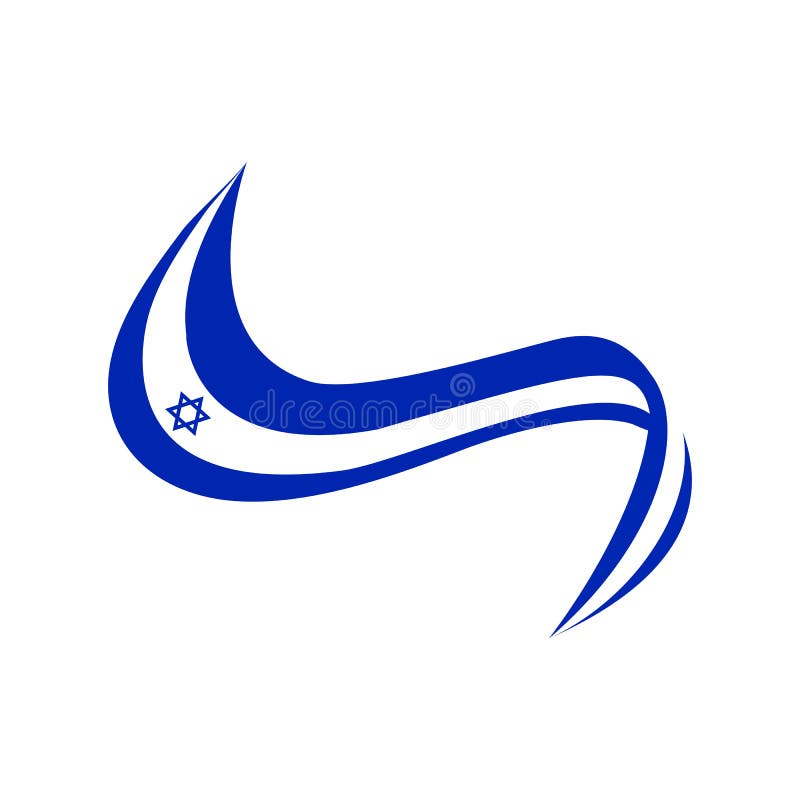 Israëlische vlag op tape royalty-vrije illustratie