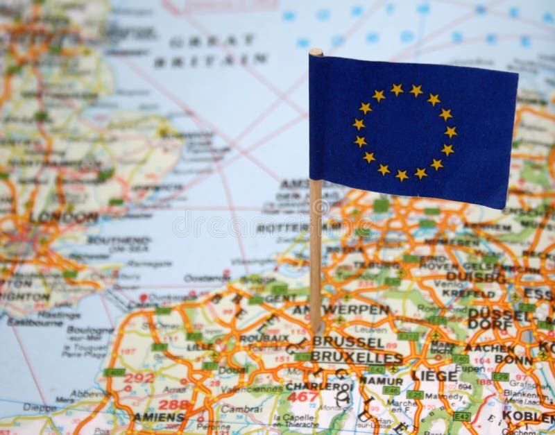 De vlag van de Europese Unie stock fotografie De vlag van de Europese Unie stock fotografie