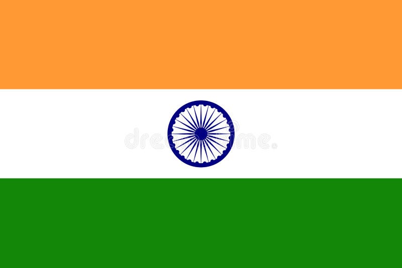 Vlag van India royalty-vrije illustratie