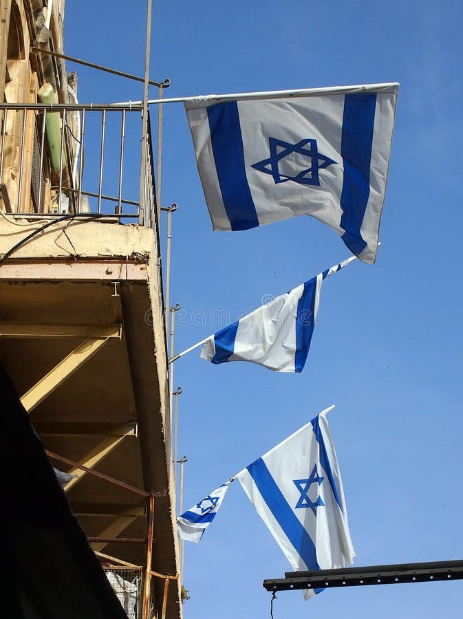 De Vlag van Israël stock foto De Vlag van Israël stock foto