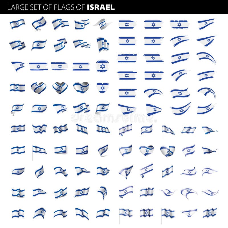 Israëlische vlag, vectorillustratie royalty-vrije illustratie