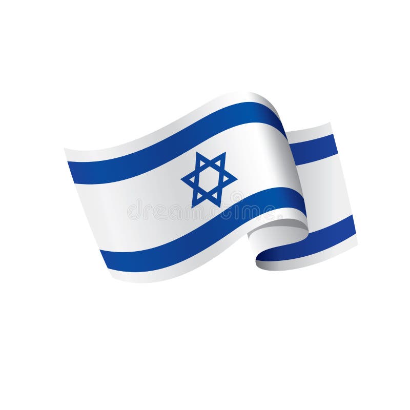 Israëlische vlag, vectorillustratie royalty-vrije illustratie