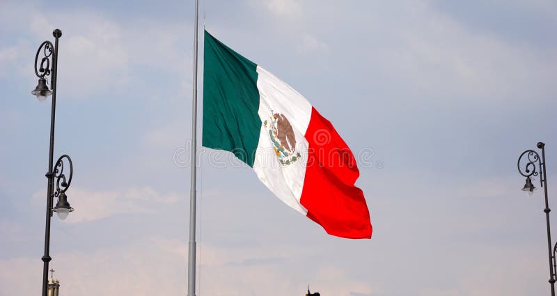 De vlag van Mexico stock afbeelding De vlag van Mexico stock afbeelding
