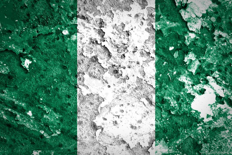 De Vlag van Nigeria stock foto's De Vlag van Nigeria stock foto's