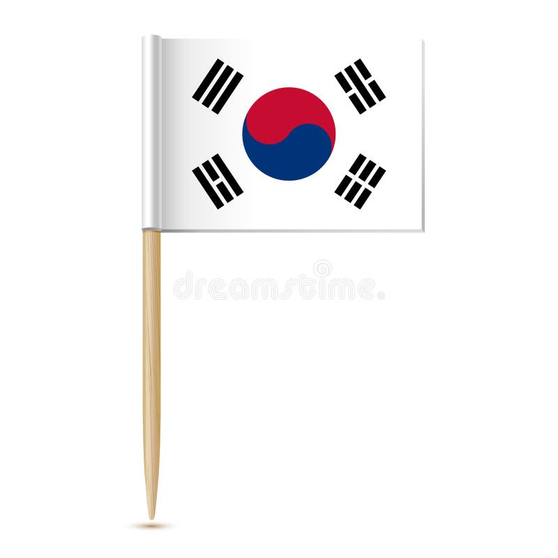 De Vlag van de Republiek Korea royalty-vrije illustratie De Vlag van de Republiek Korea royalty-vrije illustratie
