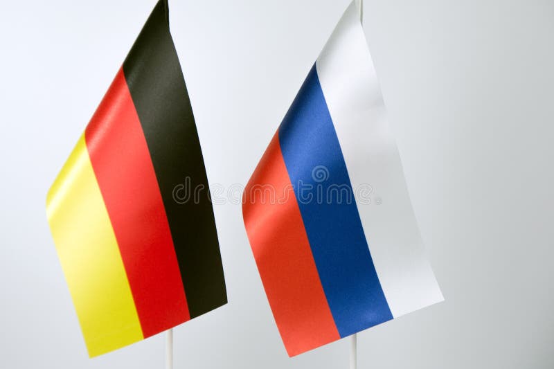 De vlag van Rusland Duitsland