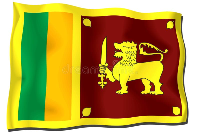 De Vlag van Sri Lanka