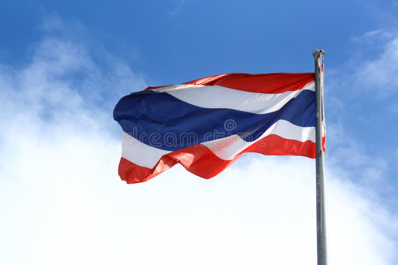Thaise vlag stock fotografie