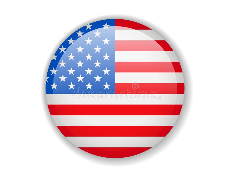 De vlag van de V Rond helder Pictogram op een witte achtergrond vector illustratie De vlag van de V Rond helder Pictogram op een witte achtergrond vector illustratie