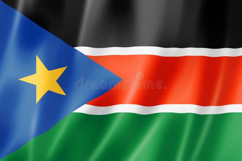 De vlag van Zuid-Soedan stock illustratie De vlag van Zuid-Soedan stock illustratie