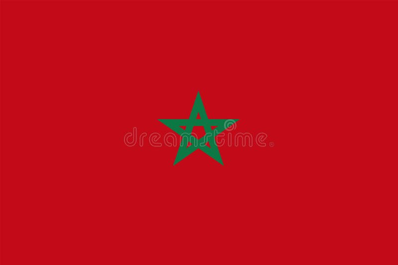 De Vlag Vector Vlak Pictogram van Marokko royalty-vrije illustratie De Vlag Vector Vlak Pictogram van Marokko royalty-vrije illustratie