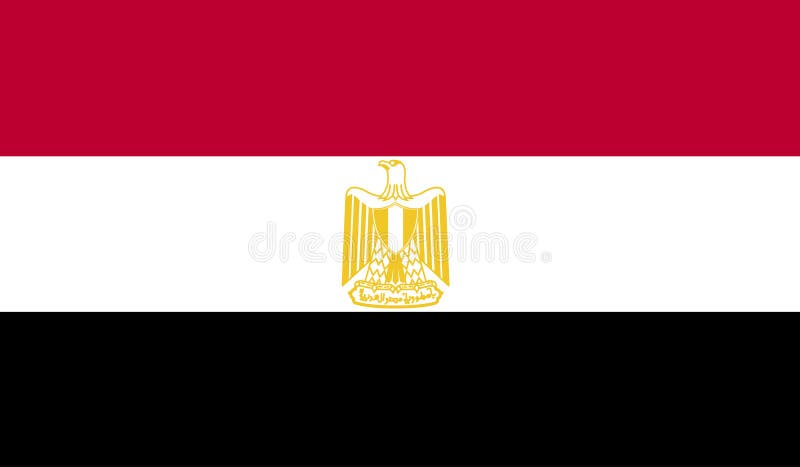 De vlagbeeld van Egypte vector illustratie De vlagbeeld van Egypte vector illustratie