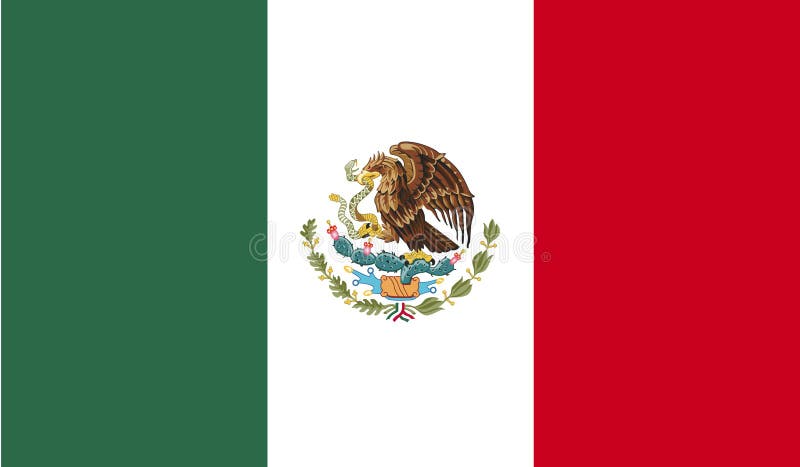 Afbeelding van de Mexicaanse vlag vector illustratie