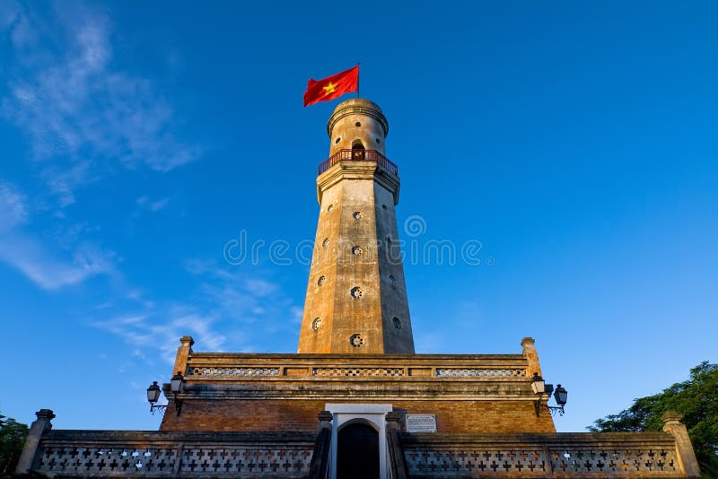 De vlaggestok in Namdinh, Vietnam