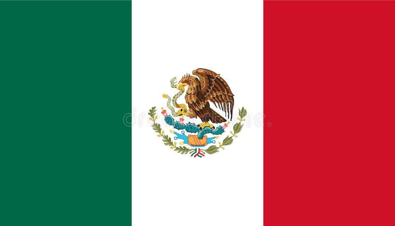 De de vlagvector van Mexico isoleert de illustratie van de Webdruk royalty-vrije illustratie De de vlagvector van Mexico isoleert de illustratie van de Webdruk royalty-vrije illustratie