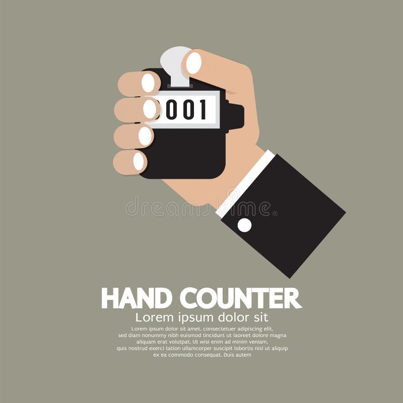 De vlakke Teller van de Ontwerphand vector illustratie De vlakke Teller van de Ontwerphand vector illustratie
