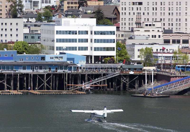 De Vliegtuigen van het Juneauwater royalty-vrije stock afbeeldingen