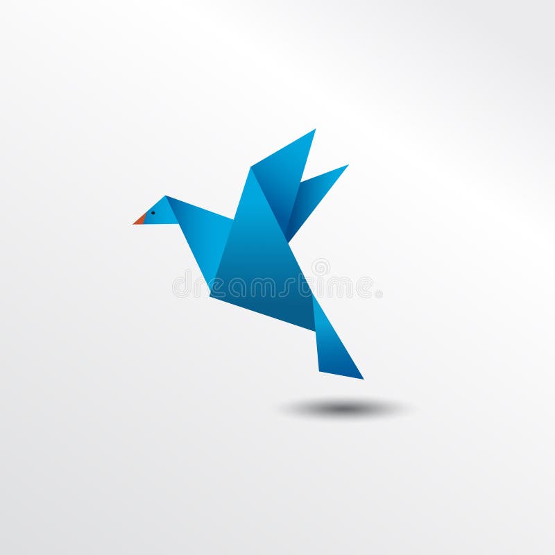 Origamivogel stock illustratie