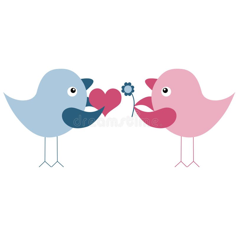 De vogels van de liefde royalty-vrije illustratie De vogels van de liefde royalty-vrije illustratie