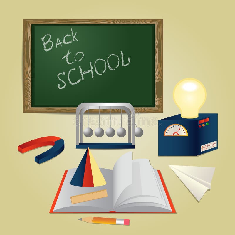De volta ao conceito da escola ilustração stock De volta ao conceito da escola ilustração stock