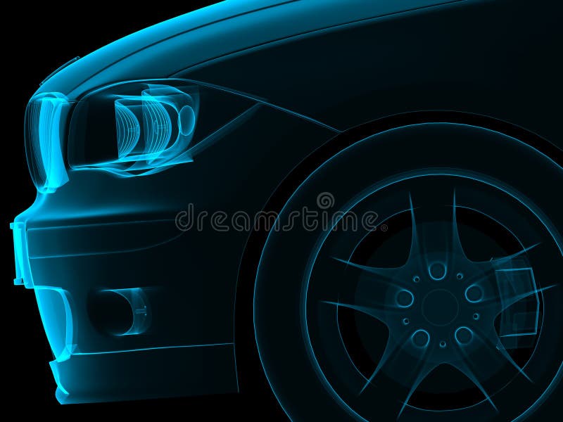 De Voorzijde van de auto vector illustratie De Voorzijde van de auto vector illustratie