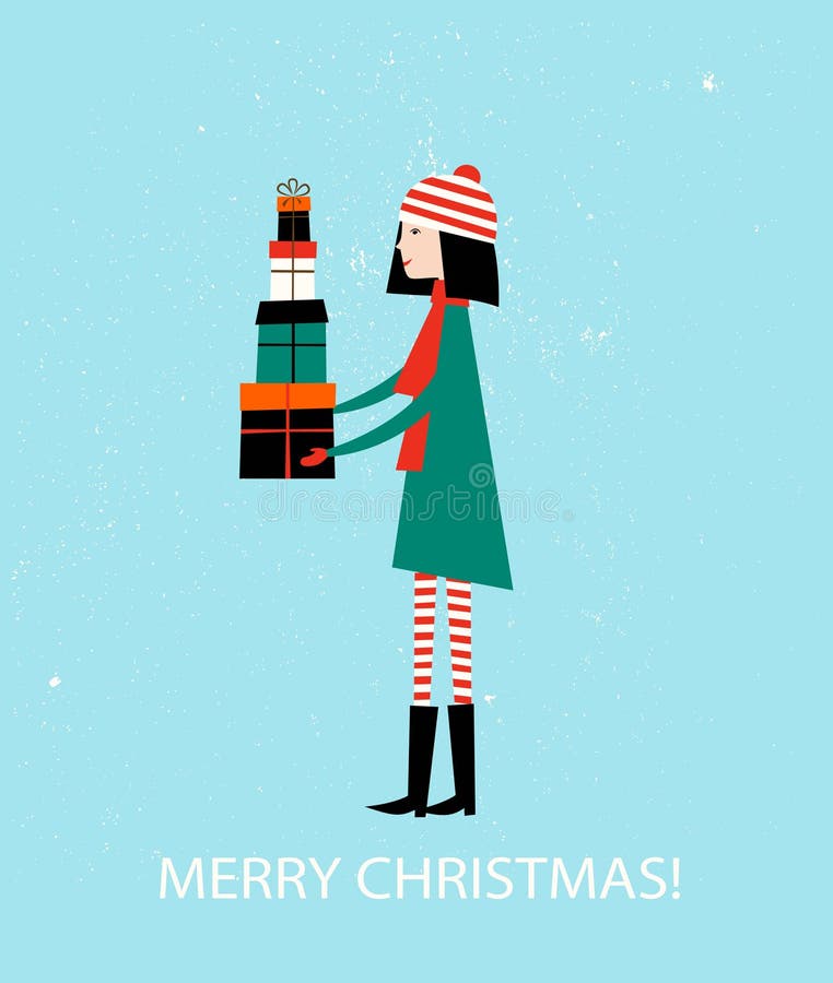 De vrolijke kaart van de Kerstmisgroet stock illustratie De vrolijke kaart van de Kerstmisgroet stock illustratie