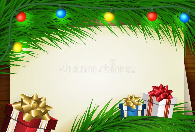 Kerstkaart met wensen royalty-vrije illustratie