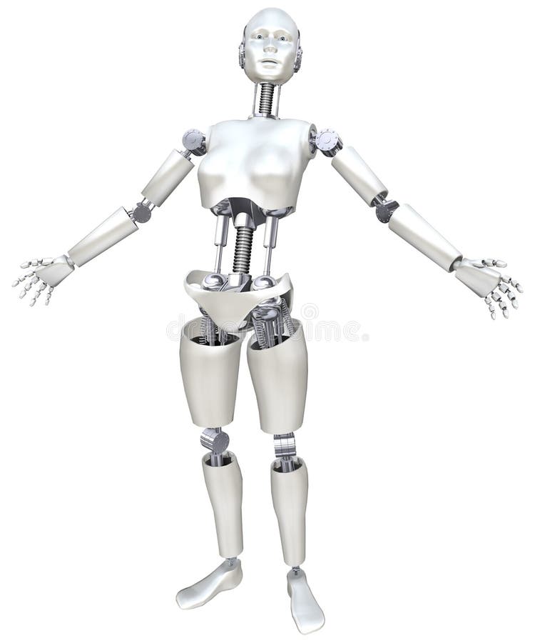 Robotvrouw vector illustratie