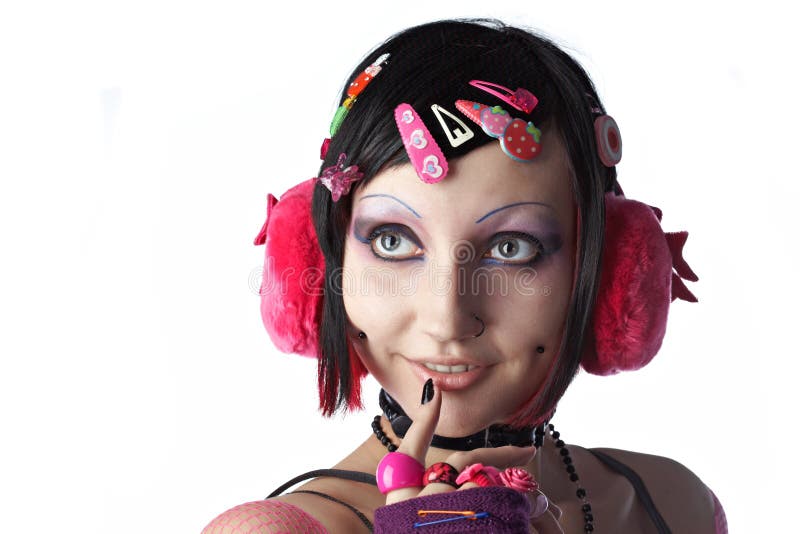 Mooie vrouw met fruit royalty-vrije stock foto