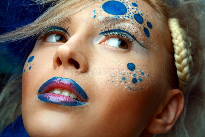 De vrouwen met perfecte kunst maken omhoog stock foto De vrouwen met perfecte kunst maken omhoog stock foto