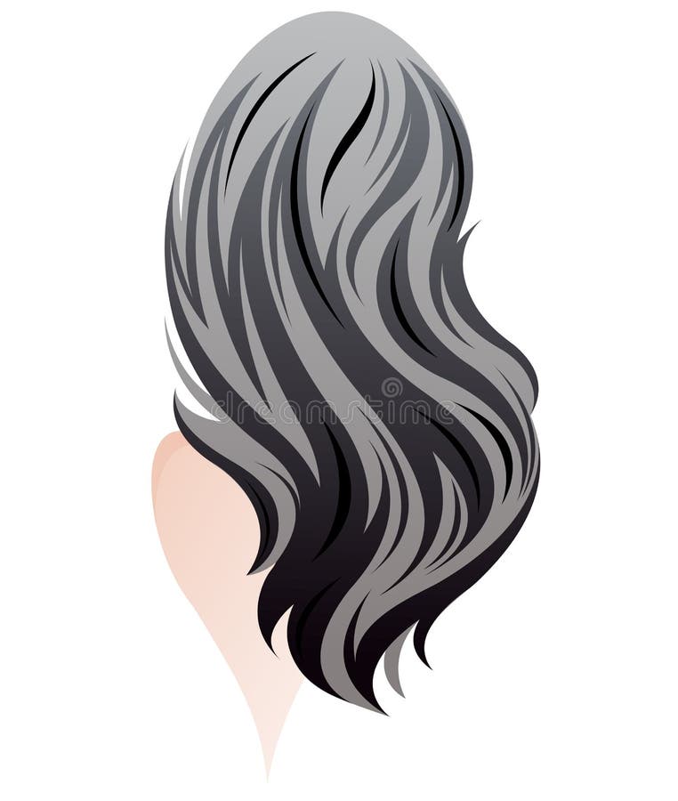 De vrouwen snakken haarstijl, vrouwen terug op witte achtergrond vector illustratie De vrouwen snakken haarstijl, vrouwen terug op witte achtergrond vector illustratie