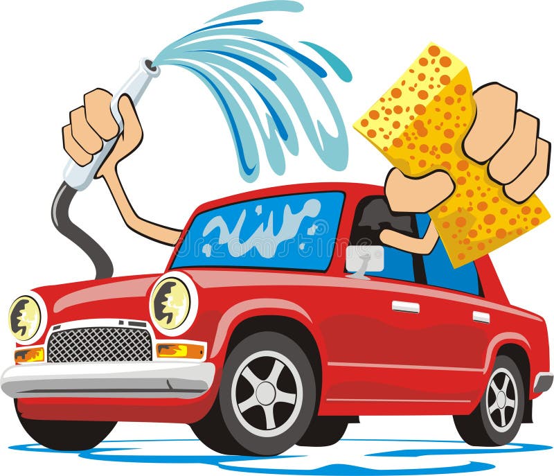 De was van de auto stock illustratie De was van de auto stock illustratie