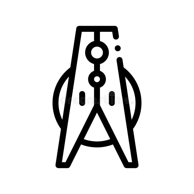 De wasserijdienst kleedt Peg Vector Thin Line Icon stock illustratie De wasserijdienst kleedt Peg Vector Thin Line Icon stock illustratie