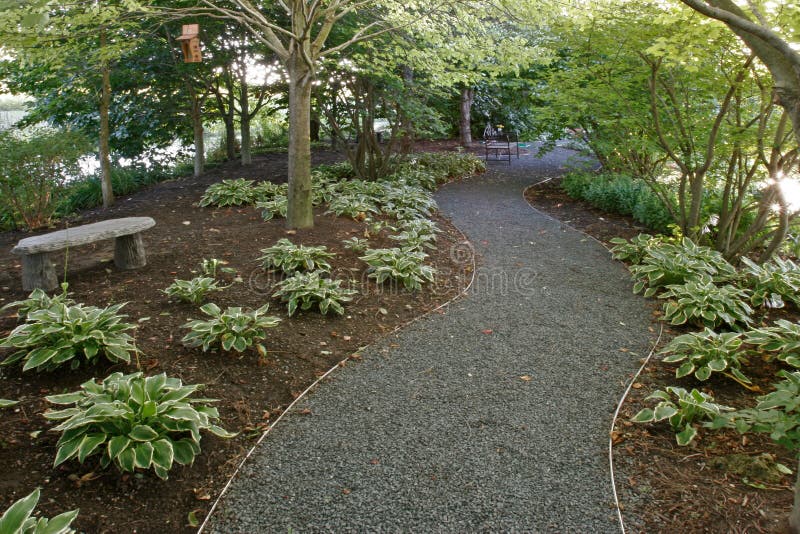 Curvy Garden path with trees. Curvy Garden path with trees