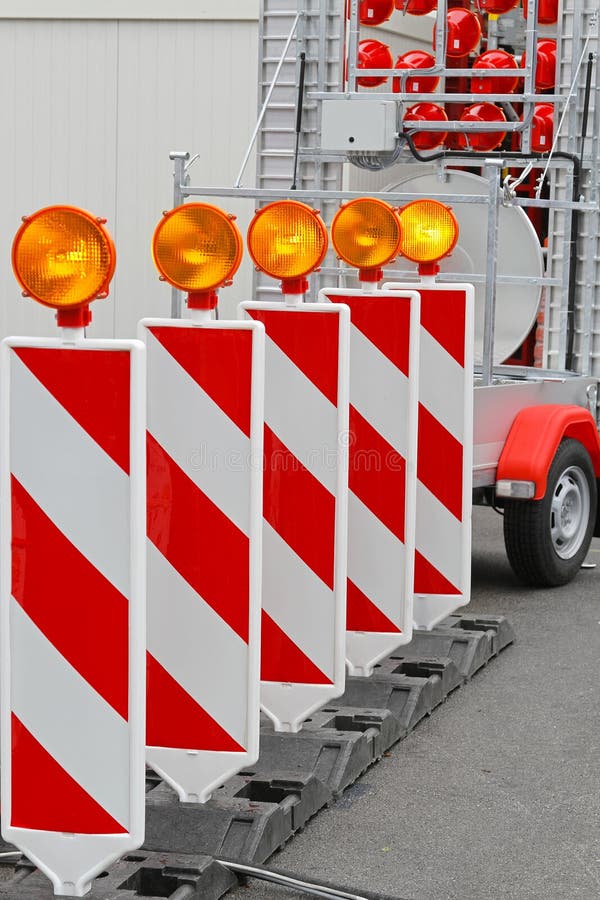 De weg werkt barrière royalty-vrije stock afbeelding De weg werkt barrière royalty-vrije stock afbeelding