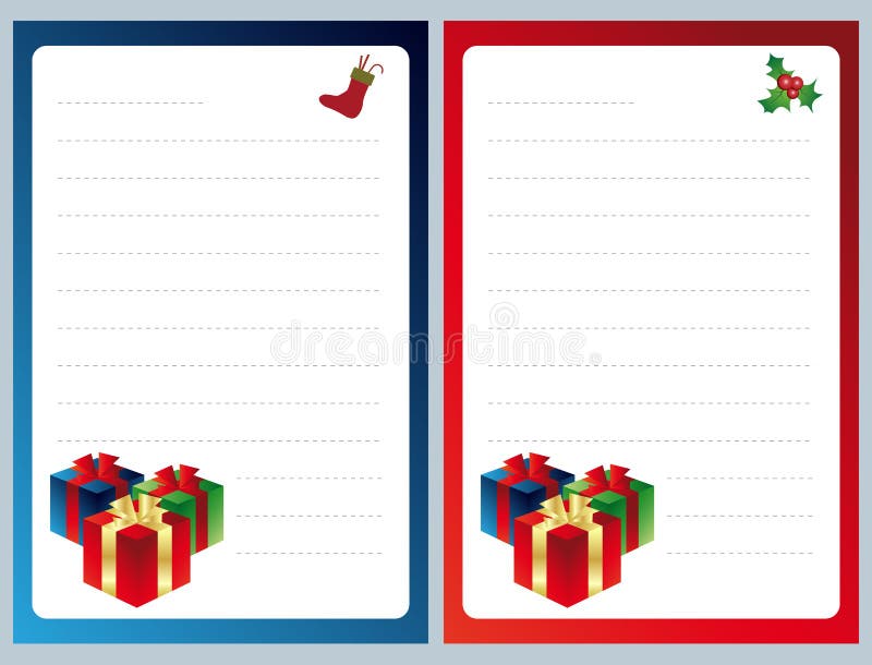 Kerstverlanglijstje stock illustratie