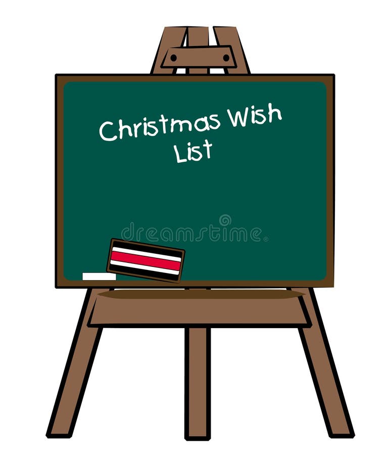Kerstverlanglijstje stock illustratie
