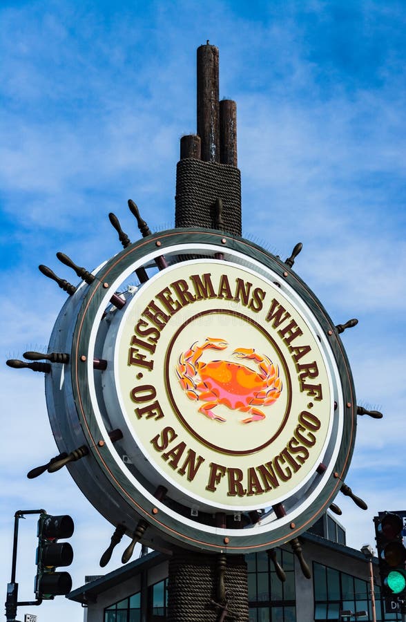 De Werfsymbool van de visser in San Francisco stock foto De Werfsymbool van de visser in San Francisco stock foto