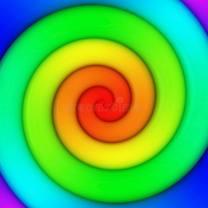 Abstract background of vibrant rainbow spiral swirl. Abstract background of vibrant rainbow spiral swirl