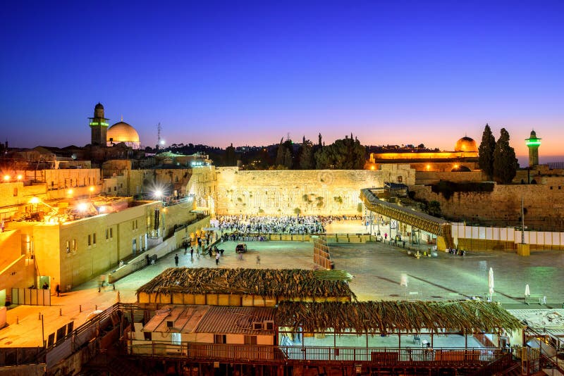 De Westelijke Muur en de Tempel zetten, Jeruzalem, Israël op