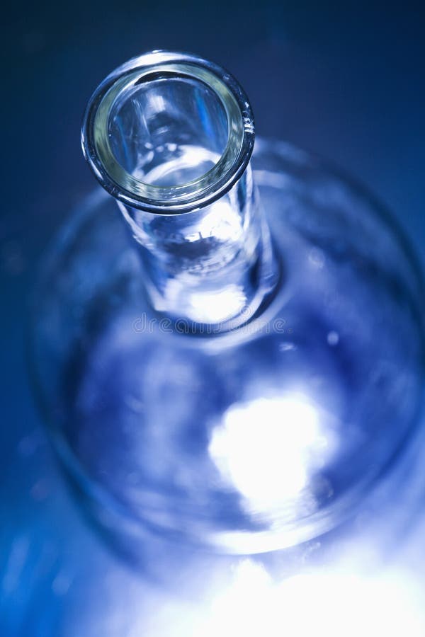 Glass science container with blue tint. Glass science container with blue tint.