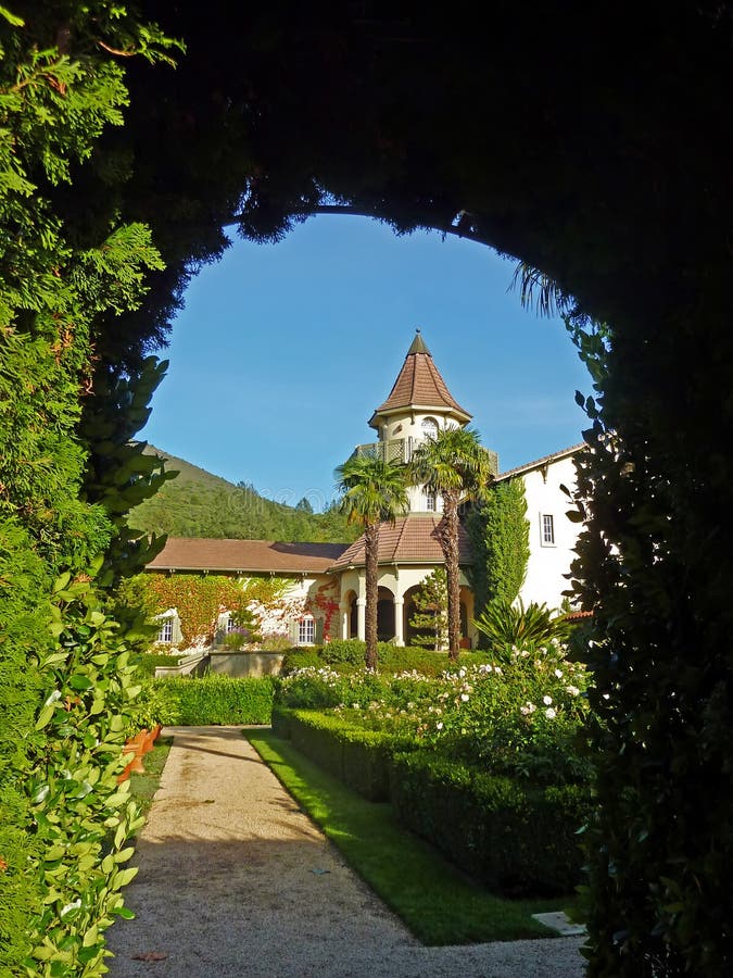 Wijnmakerij in Sonoma Valley stock afbeelding