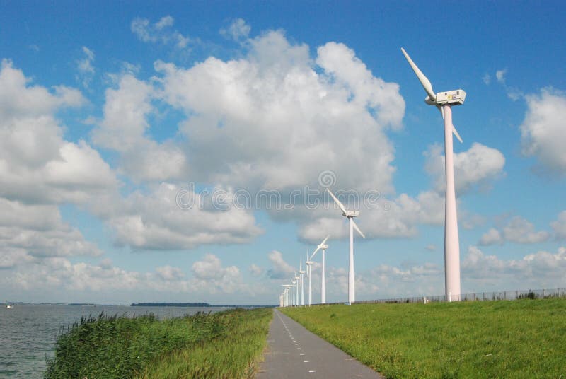De windmolens Holland van de energie
